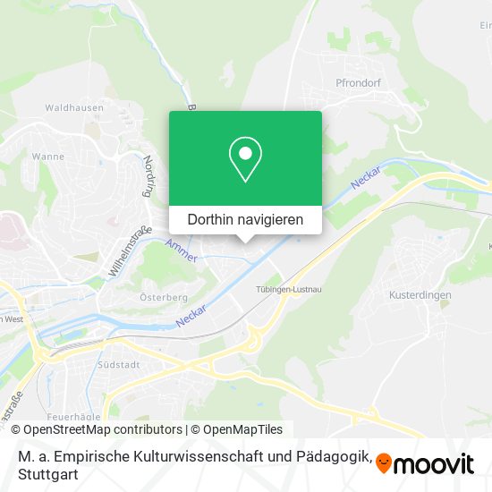 M. a. Empirische Kulturwissenschaft und Pädagogik Karte