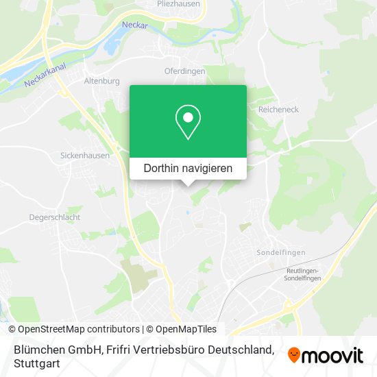 Blümchen GmbH, Frifri Vertriebsbüro Deutschland Karte