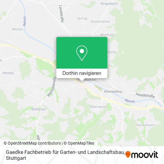 Gaedke Fachbetrieb für Garten- und Landschaftsbau Karte