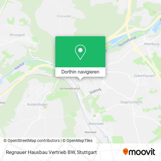 Regnauer Hausbau Vertrieb BW Karte