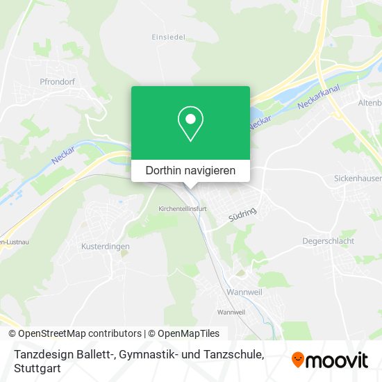 Tanzdesign Ballett-, Gymnastik- und Tanzschule Karte