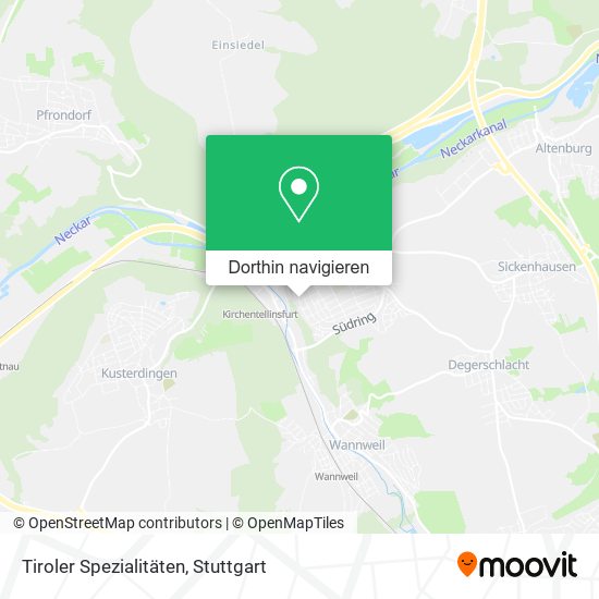 Tiroler Spezialitäten Karte