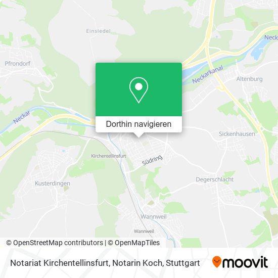Notariat Kirchentellinsfurt, Notarin Koch Karte