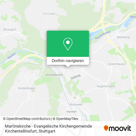 Martinskirche - Evangelische Kirchengemeinde Kirchentellinsfurt Karte