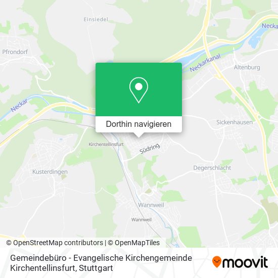 Gemeindebüro - Evangelische Kirchengemeinde Kirchentellinsfurt Karte
