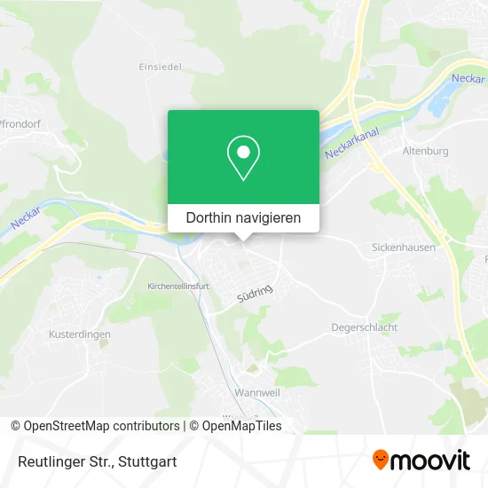 Reutlinger Str. Karte