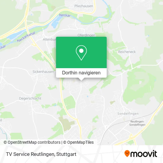 TV Service Reutlingen Karte