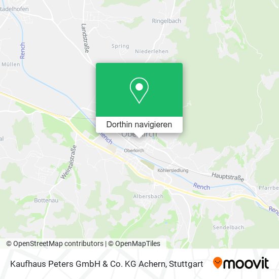 Kaufhaus Peters GmbH & Co. KG Achern Karte
