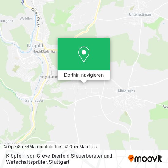 Klöpfer - von Greve-Dierfeld Steuerberater und Wirtschaftsprüfer Karte