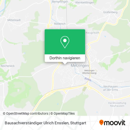 Bausachverständiger Ulrich Ensslen Karte