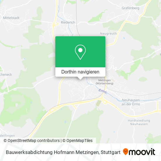 Bauwerksabdichtung Hofmann Metzingen Karte