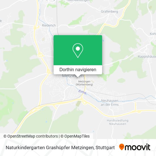 Naturkindergarten Grashüpfer Metzingen Karte