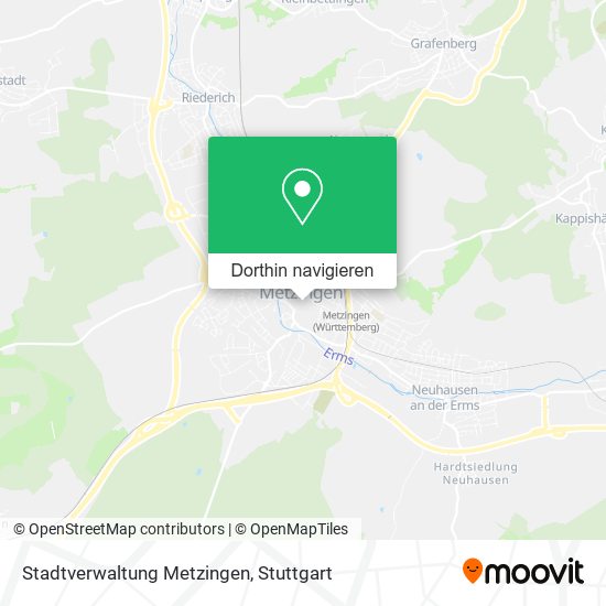 Stadtverwaltung Metzingen Karte