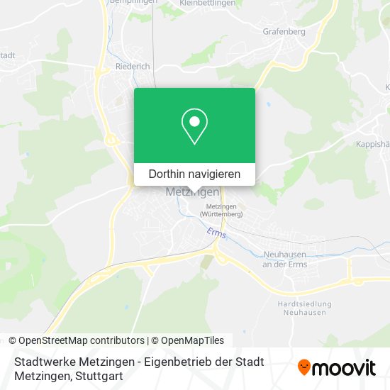 Stadtwerke Metzingen - Eigenbetrieb der Stadt Metzingen Karte