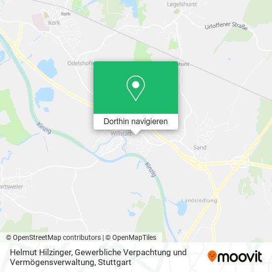 Helmut Hilzinger, Gewerbliche Verpachtung und Vermögensverwaltung Karte