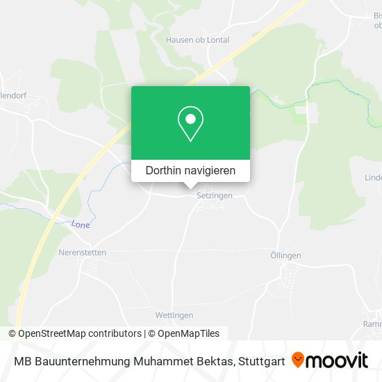 MB Bauunternehmung Muhammet Bektas Karte