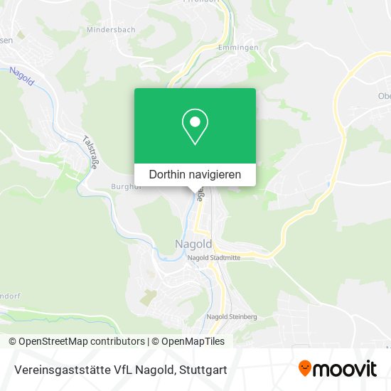 Vereinsgaststätte VfL Nagold Karte