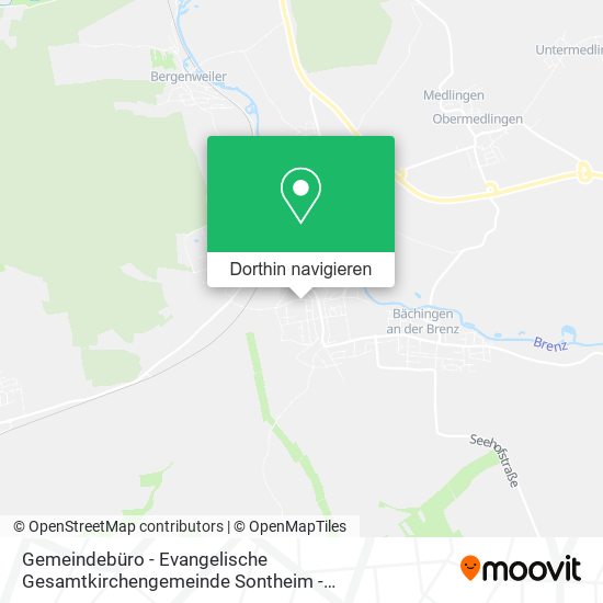 Gemeindebüro - Evangelische Gesamtkirchengemeinde Sontheim - Niederstotzingen Karte
