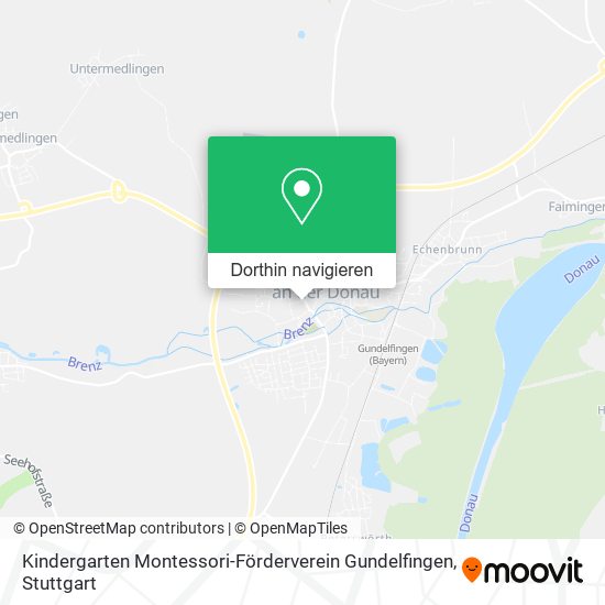 Kindergarten Montessori-Förderverein Gundelfingen Karte