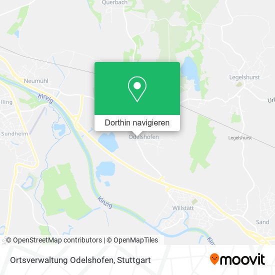 Ortsverwaltung Odelshofen Karte