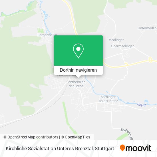Kirchliche Sozialstation Unteres Brenztal Karte