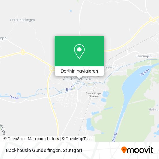 Backhäusle Gundelfingen Karte