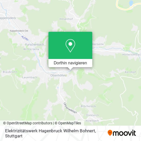 Elektrizitätswerk Hagenbruck Wilhelm Bohnert Karte
