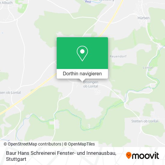Baur Hans Schreinerei Fenster- und Innenausbau Karte