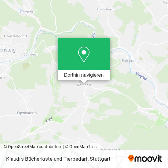 Klaudi's Bücherkiste und Tierbedarf Karte