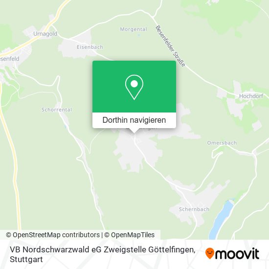 VB Nordschwarzwald eG Zweigstelle Göttelfingen Karte