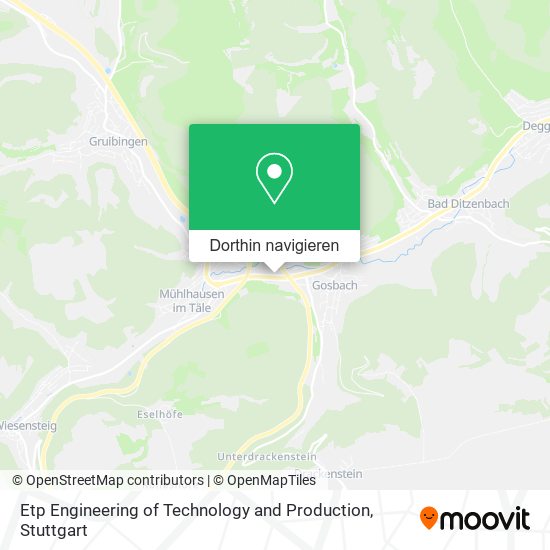 Etp Engineering of Technology and Production Karte