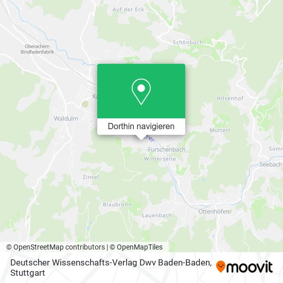 Deutscher Wissenschafts-Verlag Dwv Baden-Baden Karte