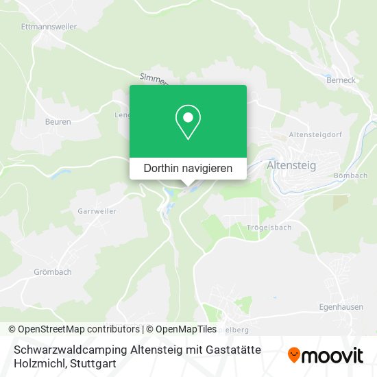 Schwarzwaldcamping Altensteig mit Gastatätte Holzmichl Karte