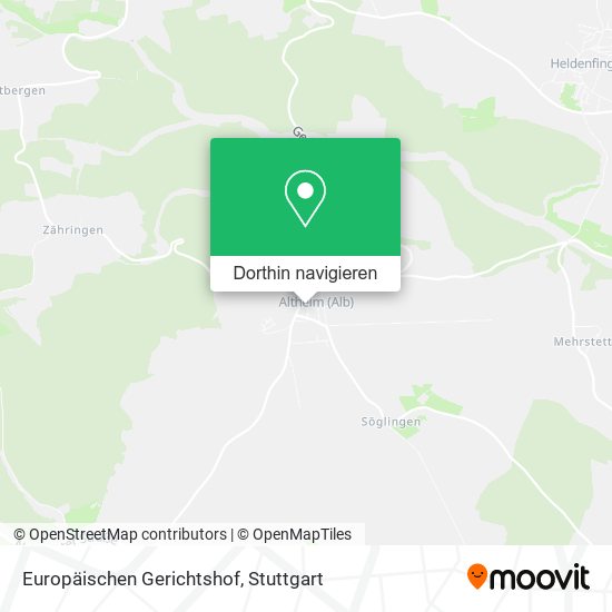 Europäischen Gerichtshof Karte