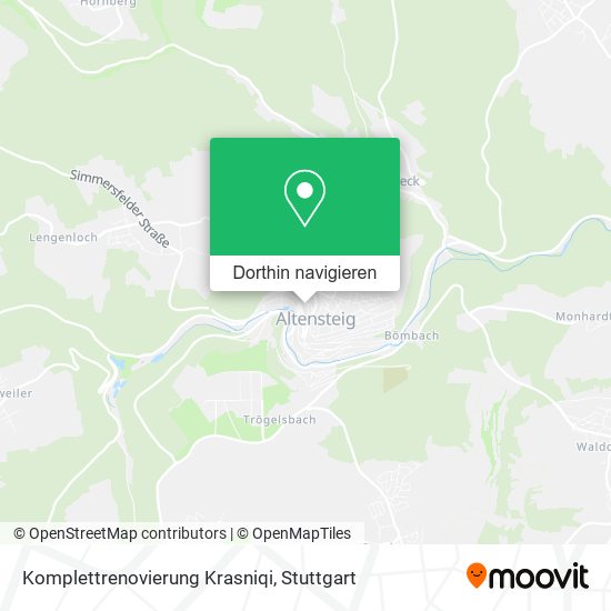 Komplettrenovierung Krasniqi Karte