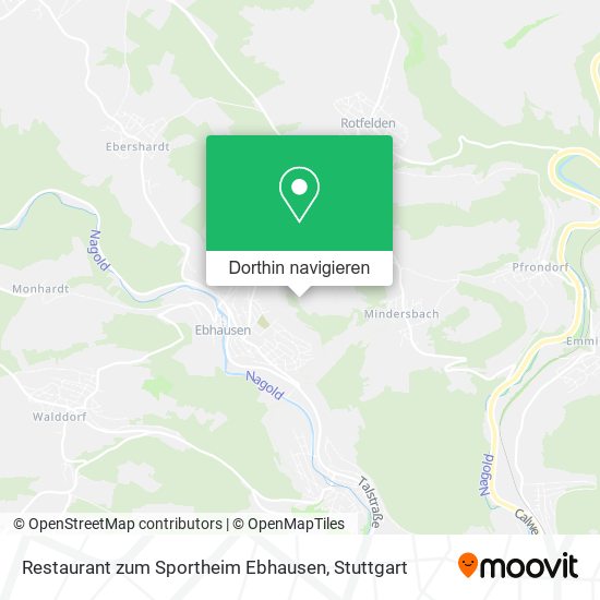 Restaurant zum Sportheim Ebhausen Karte