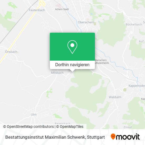 Bestattungsinstitut Maximilian Schwenk Karte