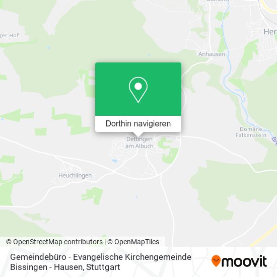 Gemeindebüro - Evangelische Kirchengemeinde Bissingen - Hausen Karte