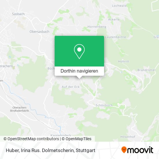 Huber, Irina Rus. Dolmetscherin Karte