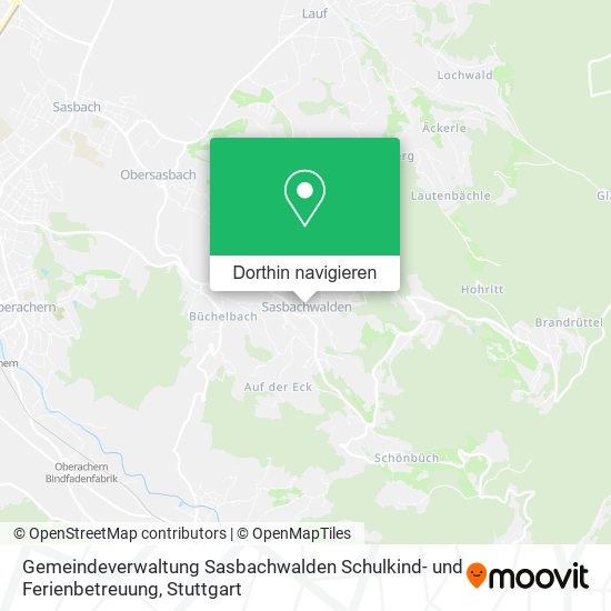 Gemeindeverwaltung Sasbachwalden Schulkind- und Ferienbetreuung Karte