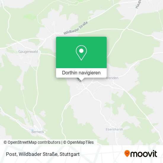 Post, Wildbader Straße Karte