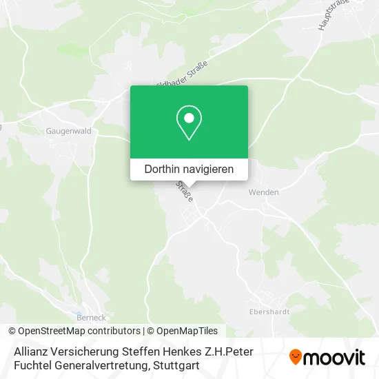 Allianz Versicherung Steffen Henkes Z.H.Peter Fuchtel Generalvertretung Karte