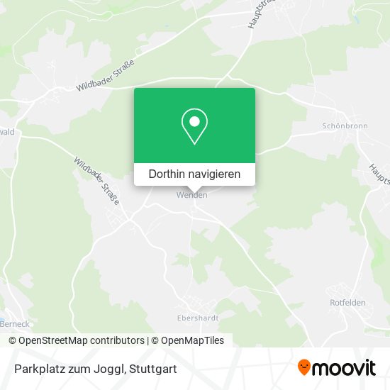 Parkplatz zum Joggl Karte