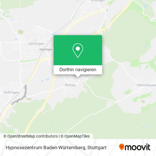 Hypnosezentrum Baden-Würtemberg Karte