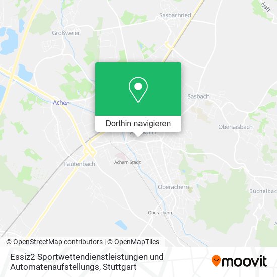 Essiz2 Sportwettendienstleistungen und Automatenaufstellungs Karte