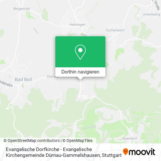 Evangelische Dorfkirche - Evangelische Kirchengemeinde Dürnau-Gammelshausen Karte