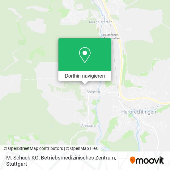 M. Schuck KG, Betriebsmedizinisches Zentrum Karte