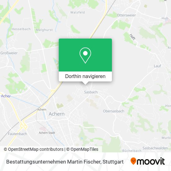Bestattungsunternehmen Martin Fischer Karte