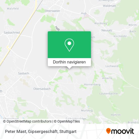Peter Mast, Gipsergeschäft Karte