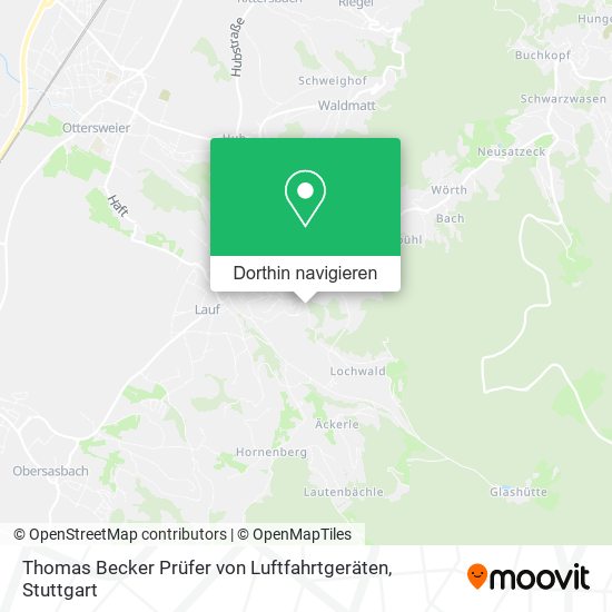 Thomas Becker Prüfer von Luftfahrtgeräten Karte